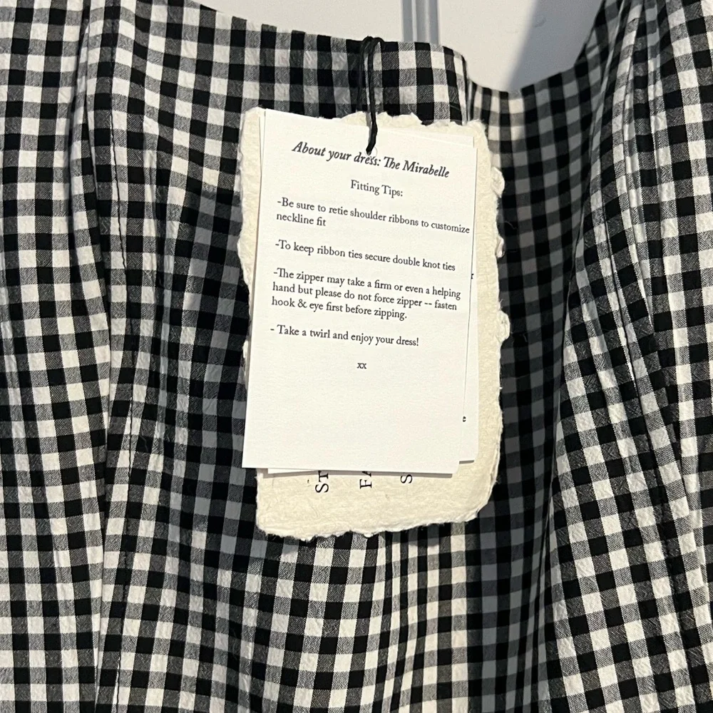 Of her own kind - THE MIRABELLE DRESS in black gingham NWT - xl - Picture 5 of 16